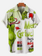 Men's Christmas Funny Graphic Short Sleeve Hawaiian Shirt